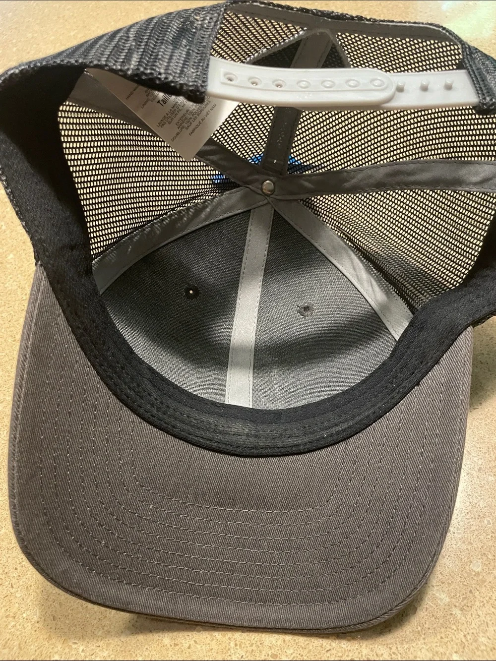 Columbia PFG Black, Gray Mesh Snapback Hat with Silver Embroidery